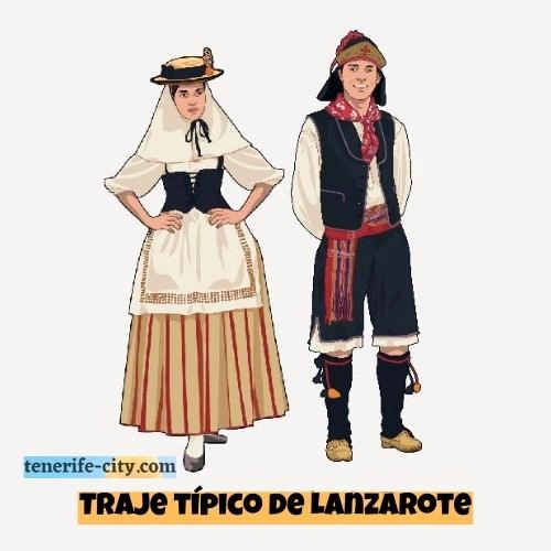 Trajes tipicos tradicionales de canarias de Lanzarote mujer y hombre